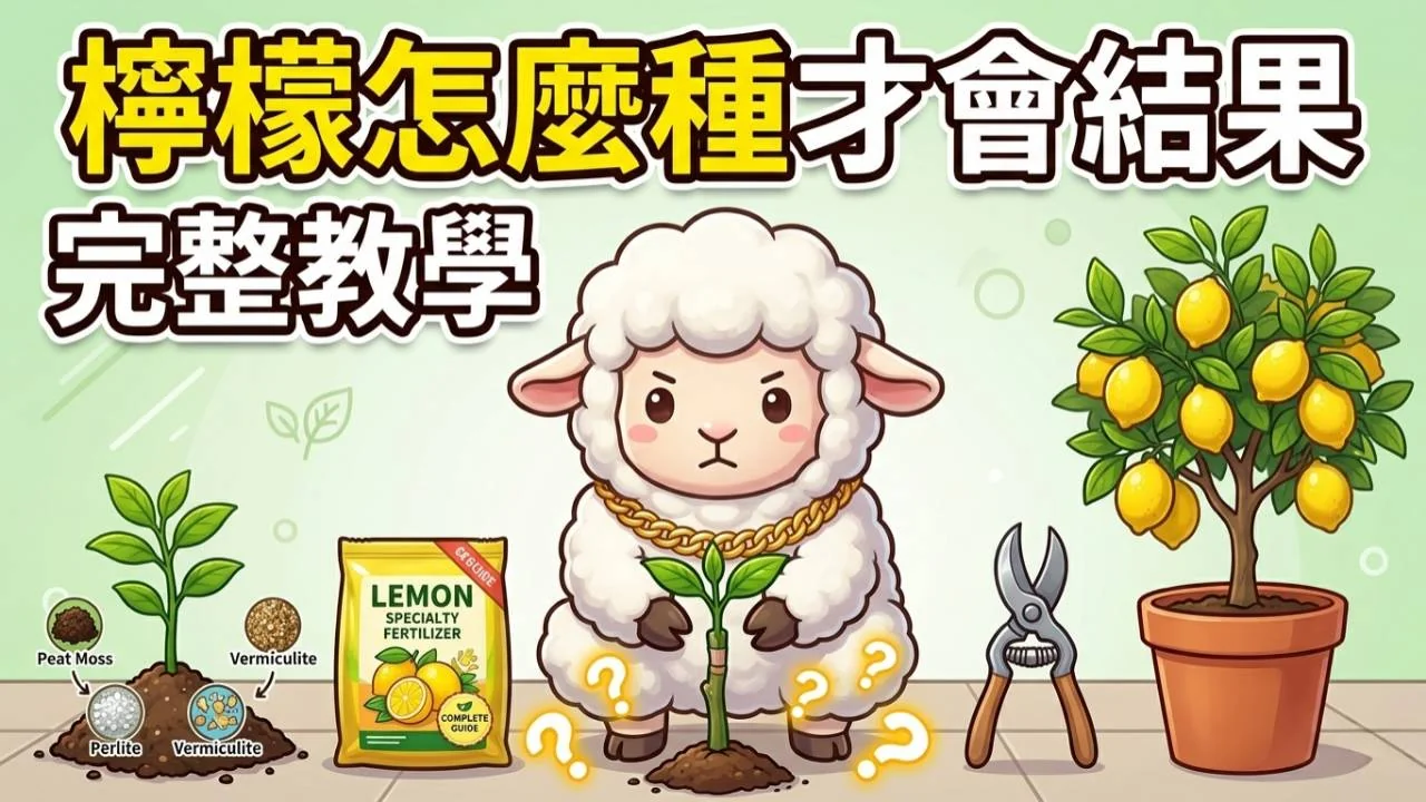 檸檬種植教學：嫁接苗挑選+開心形修剪,陽台年年結果SOP